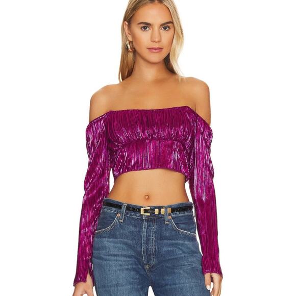 House of Harlow 1960 x REVOLVE Sydney Top in Fuchsia NWOT Size Small - Picture 1 of 3